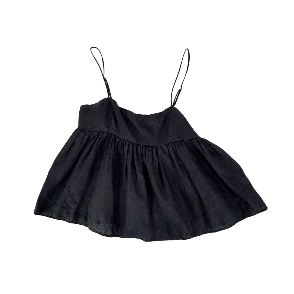 DISSH Babydoll Camisole Black Linen 10